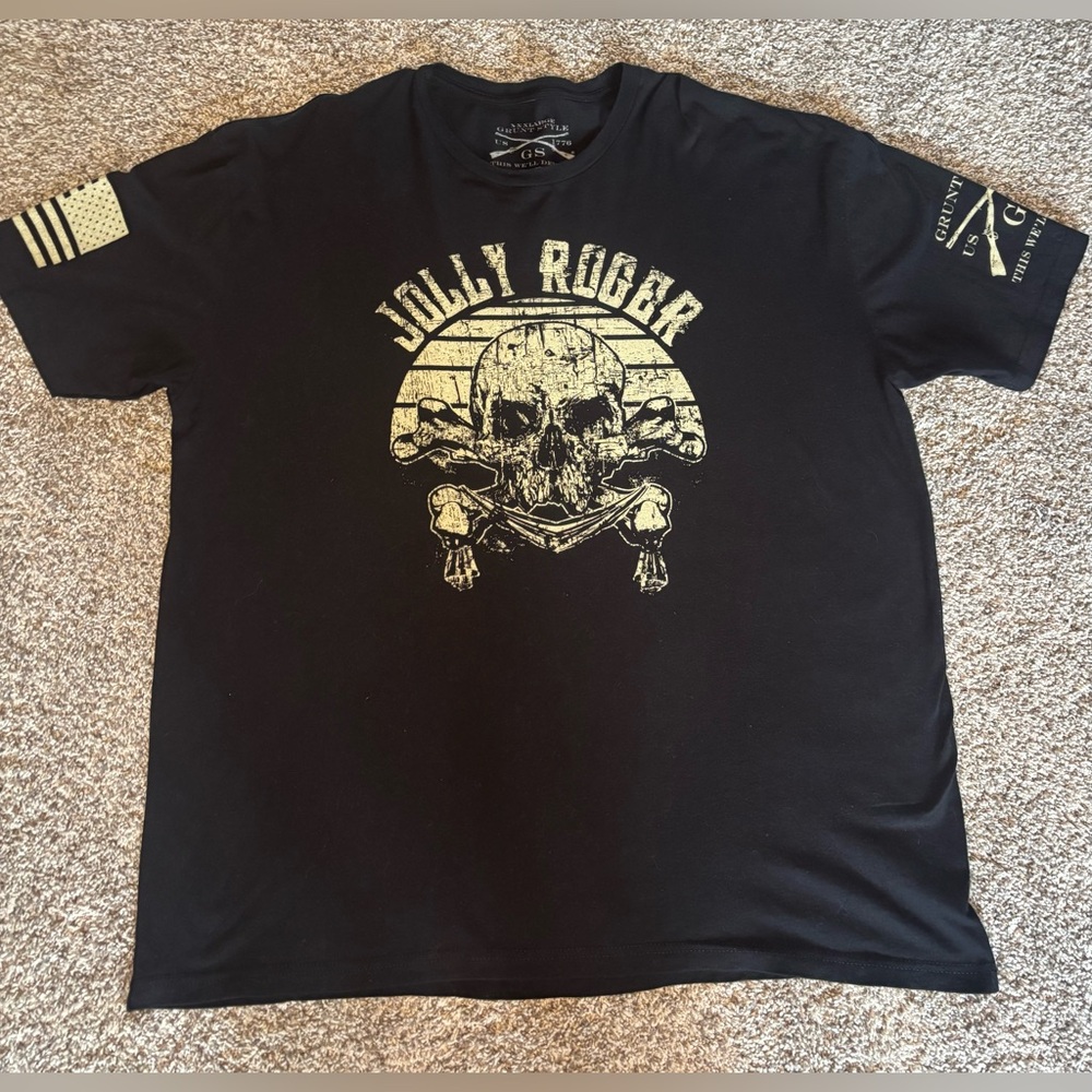 Grunt Style Jolly Roger Black T-Shirt